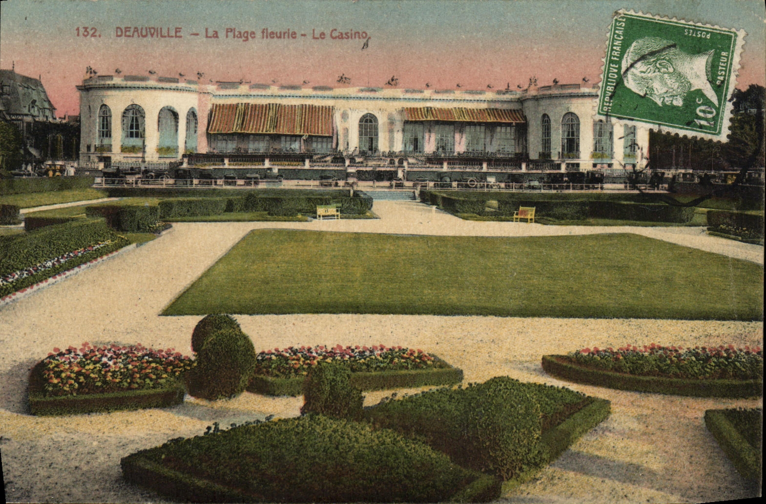 CPA Deauville Plage Fleurie Le Casino