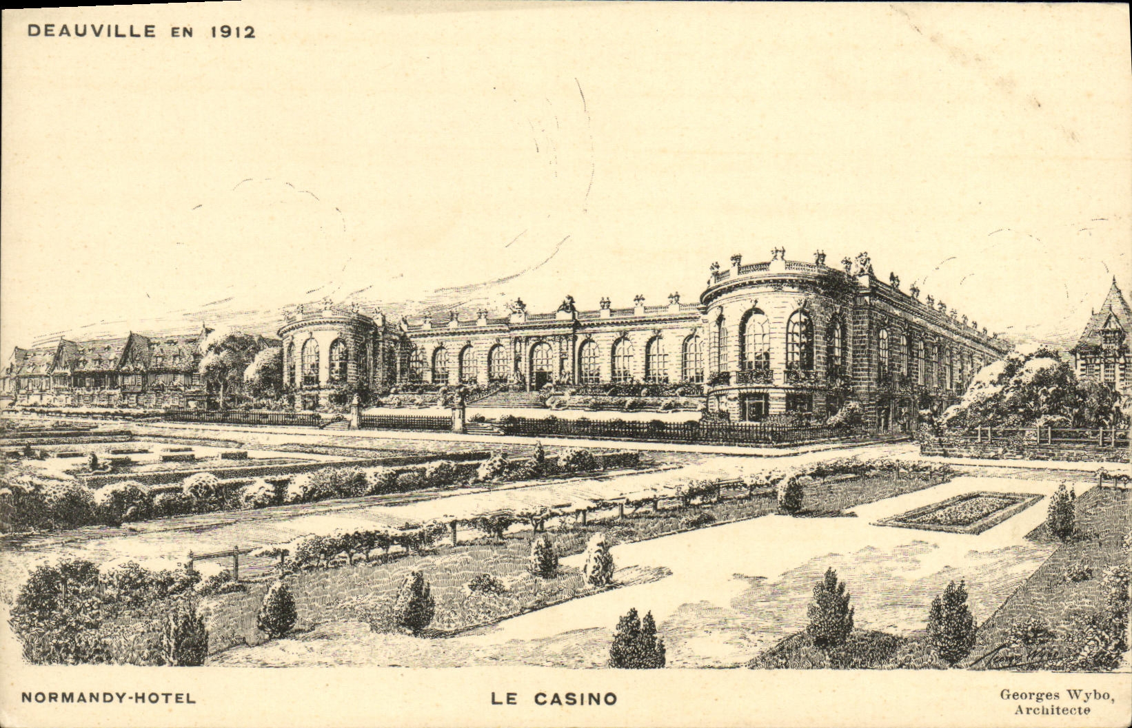VINTAGE POSTCARD Deauville in 1912 the Casino