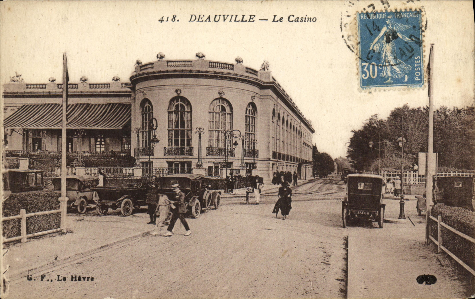 CPA Deauville La Plage Fleurie Le Casino