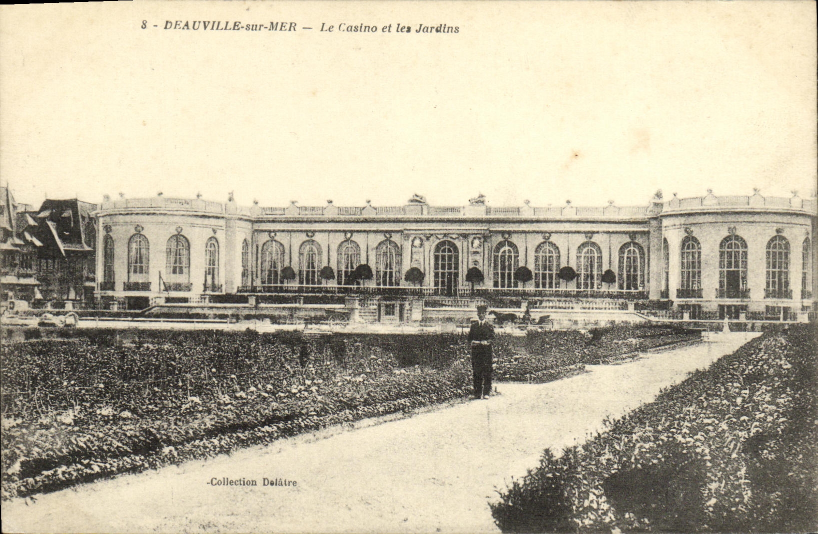 VINTAGE POSTCARD Deauville of the Casino and the Gardens