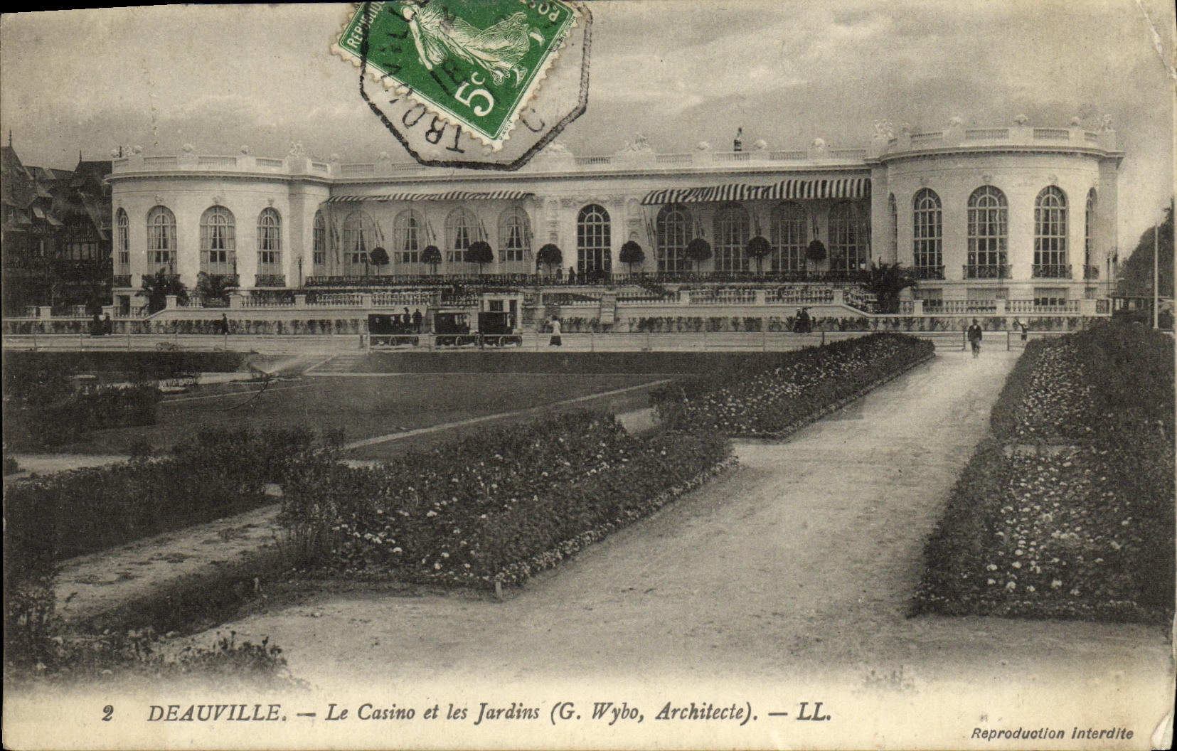 CPA Deauville La Plage Fleurie Le Casino et les Jardins