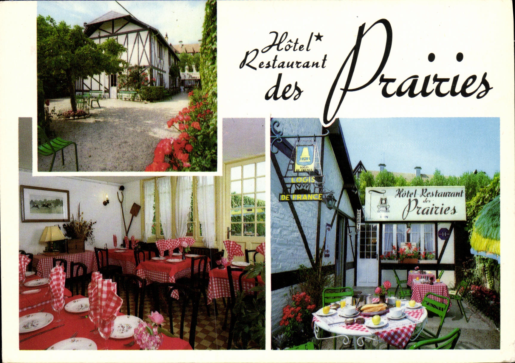 CPM Deauville La Plage Fleurie Hotel Restaurant des Prairies Avenue des Prairies