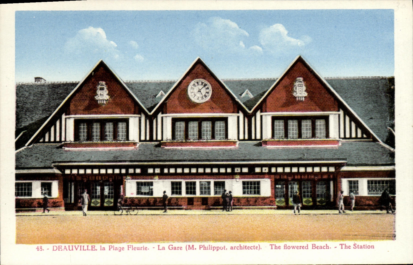 CPA Deauville la Plage Fleurie La Gare
