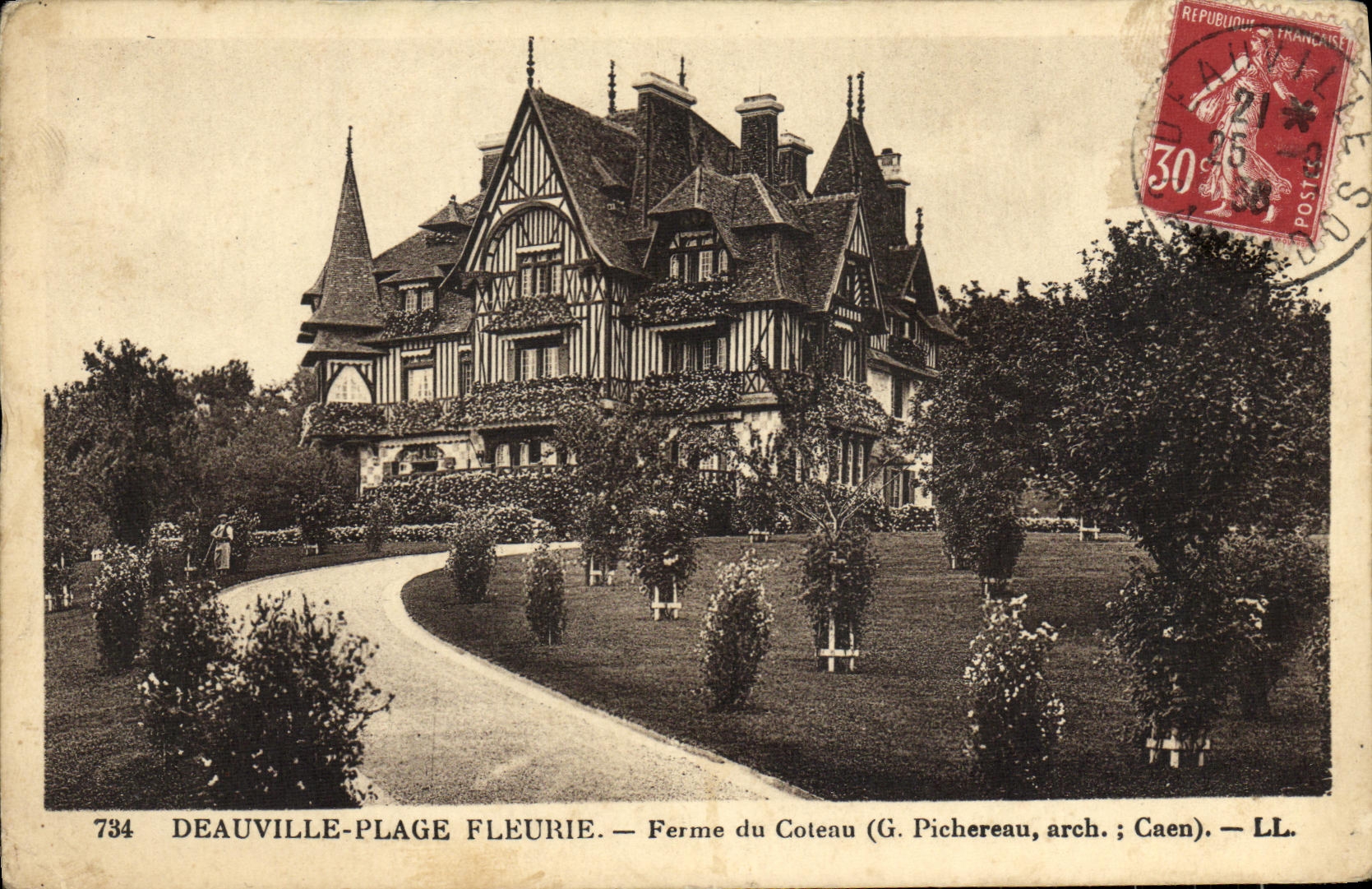 CPM Deauville La Plage Fleurie Ferme du coteau