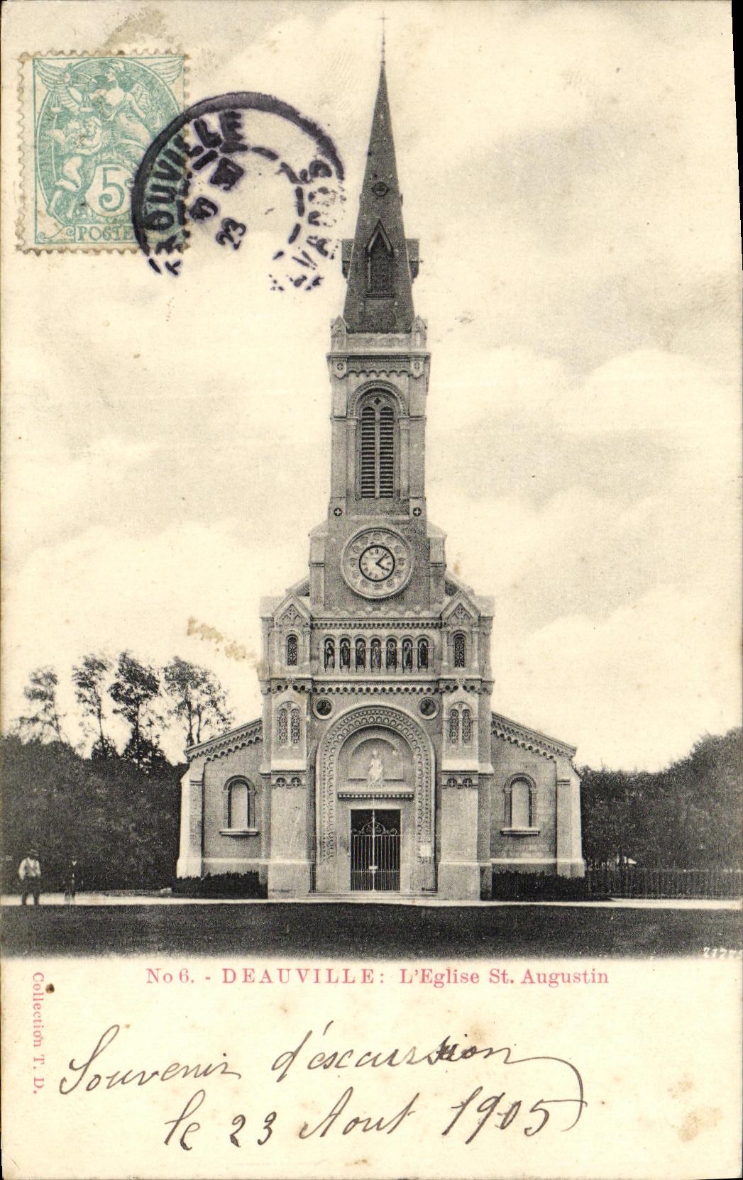 CPA Deauville L Eglise St Augusting