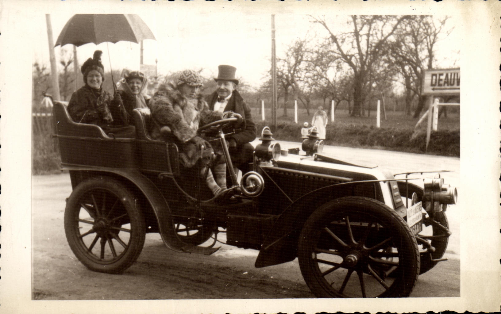 Real photo Deauville On Automobile Sea
