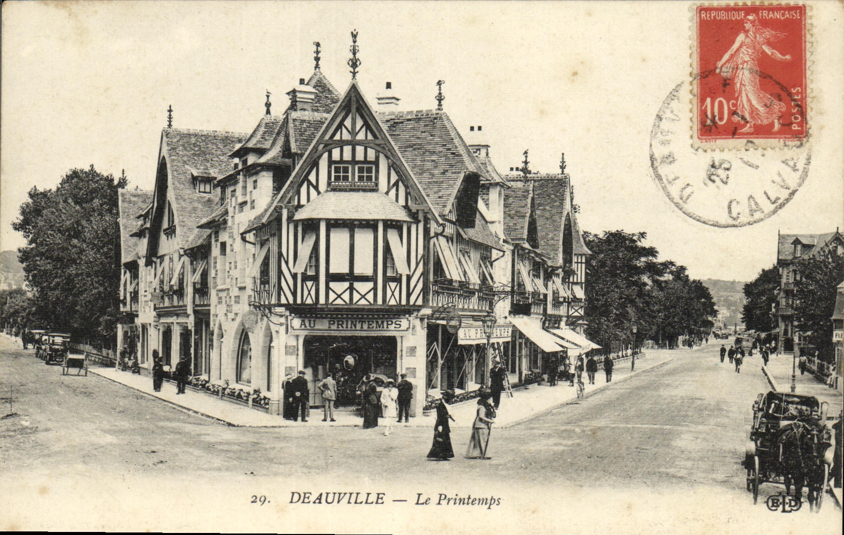 VINTAGE POSTCARD Deauville Spring