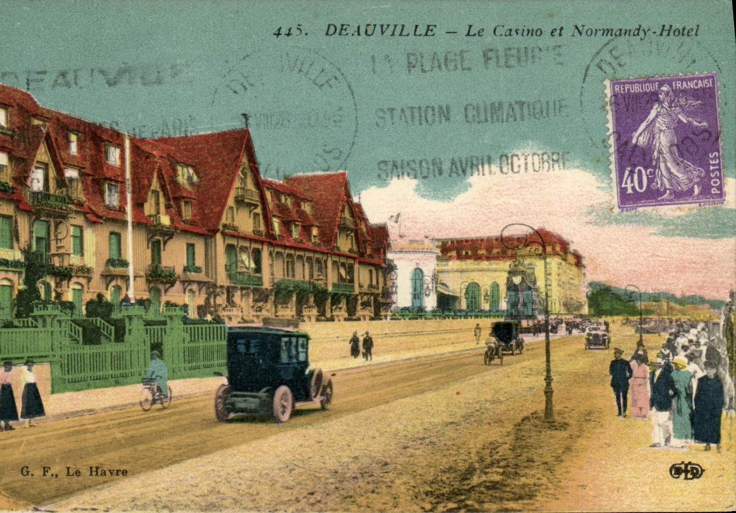 CPA Deauville La Plage Fleurie Le Normandy Hotel Le casino