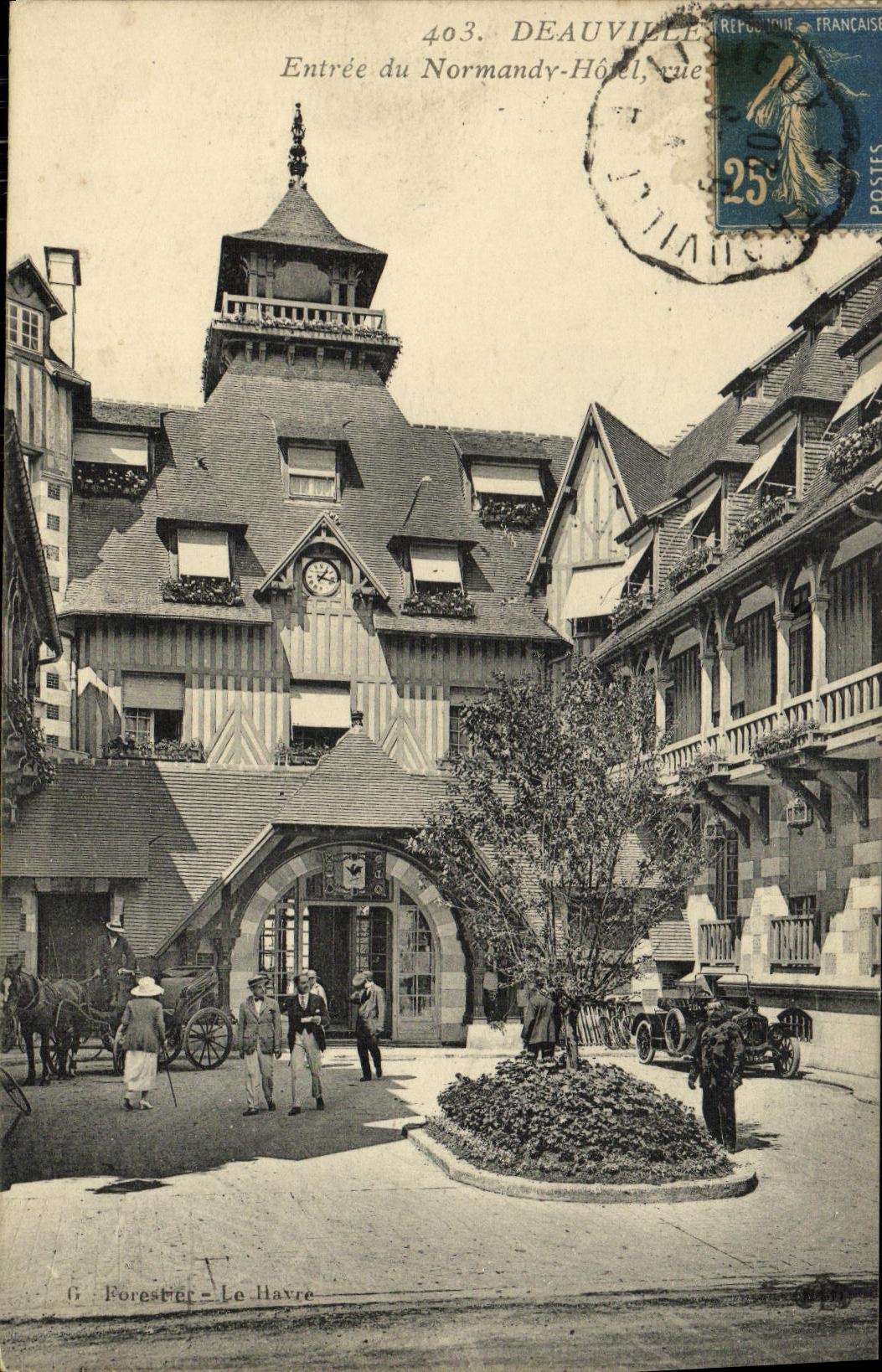 CPA Deauville Normandy Hotel Plage Fleurie Entree du Normandy Hotel