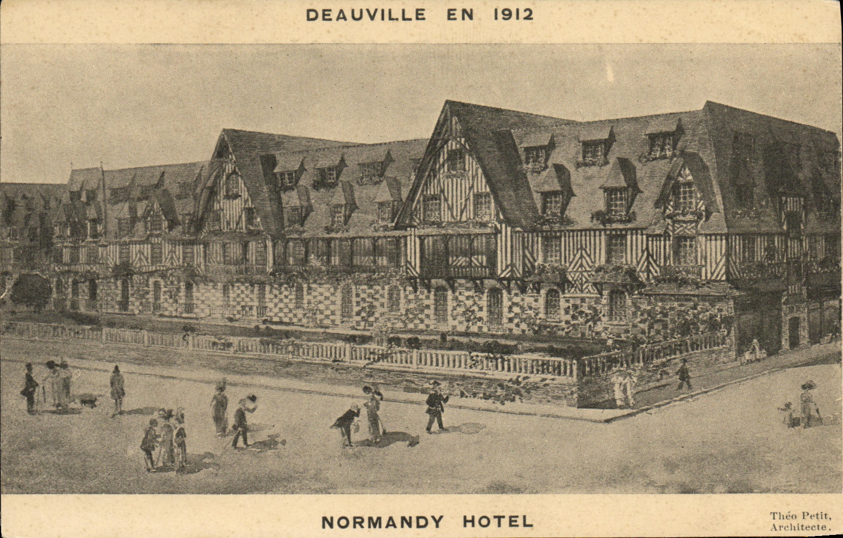 VINTAGE POSTCARD Deauville Normandy Hotel in 1912