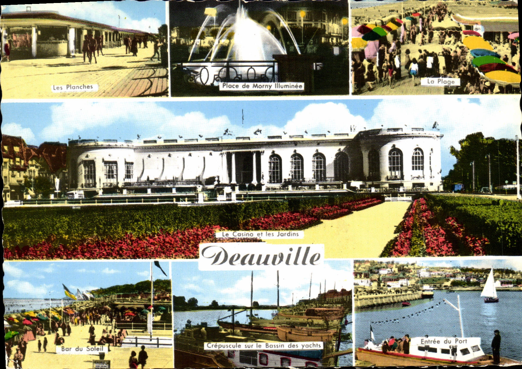 CPM Deauville Plage Fleurie Place de morny