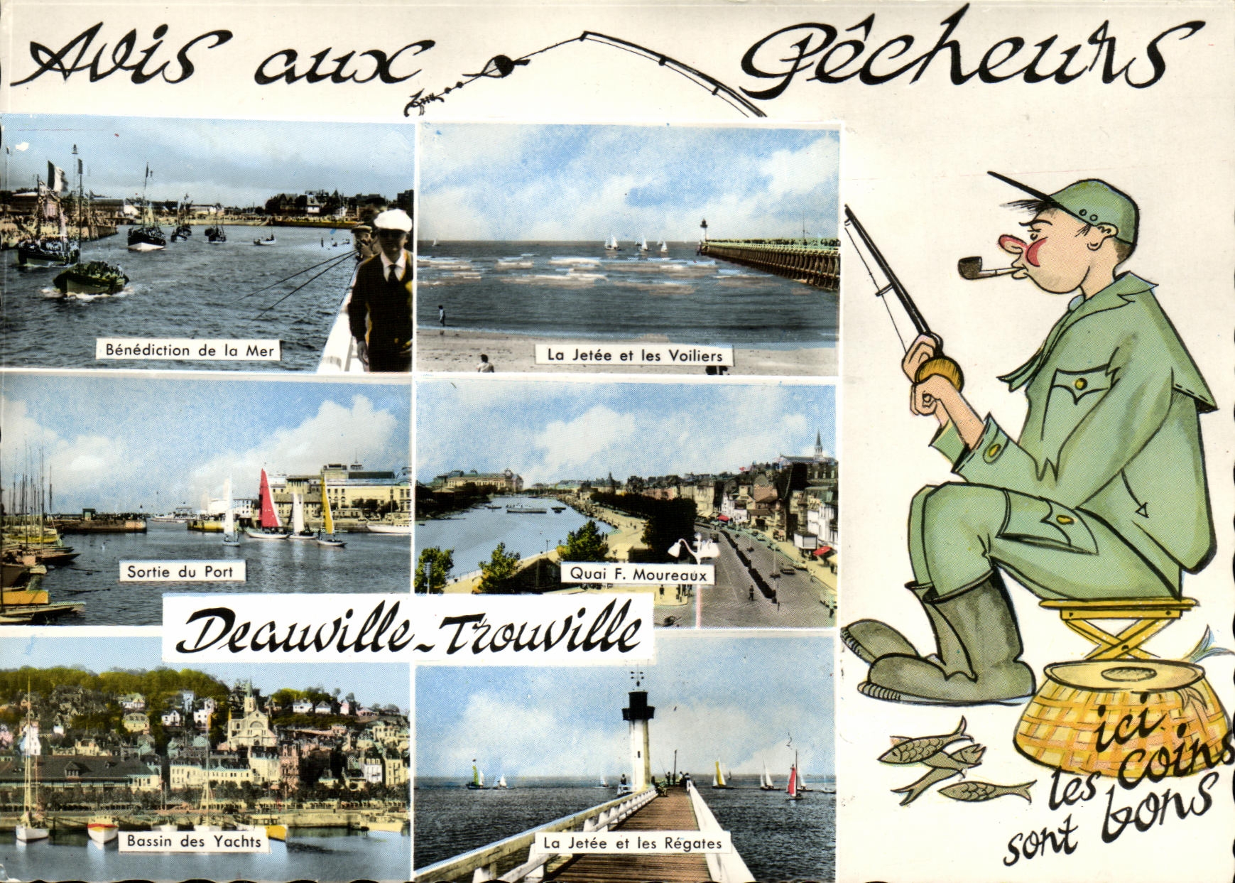 CPM Deauville Trouville Pecheur Peche