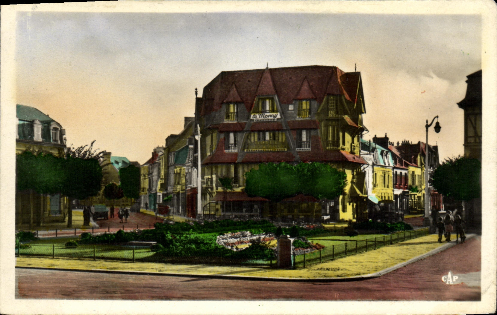 CPA Deauville Plage Fleurie Place Morny 