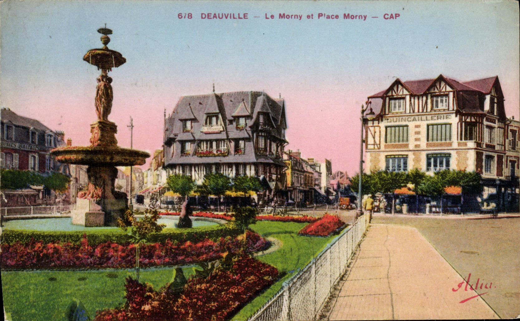 POSTAL Deauville Morny de la VENDIMIA y lugar Morny