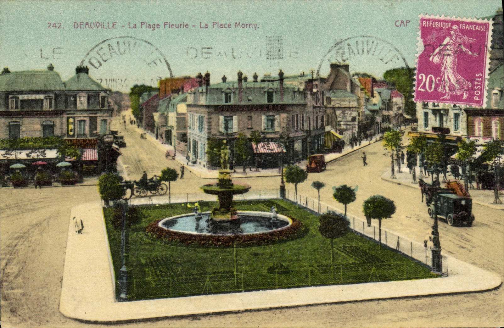 CPA Deauville La Plage Fleurie La Place Morny