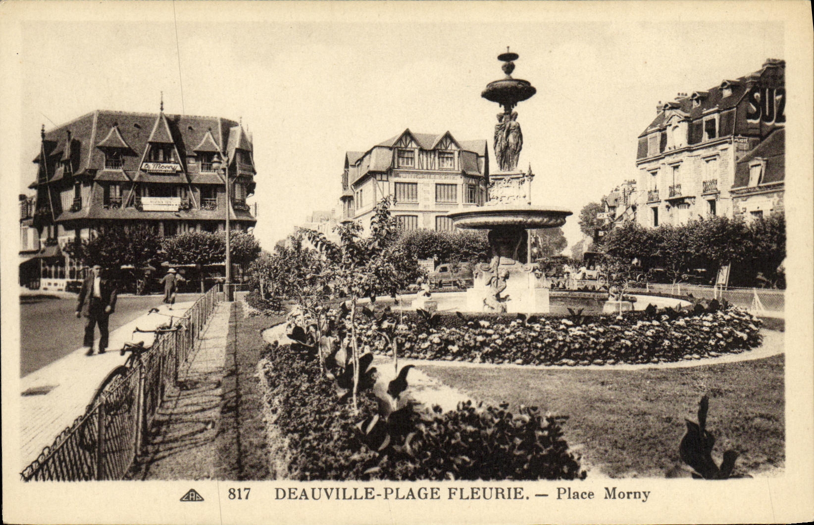 CPA Deauville Plage Fleurie Place Morny 