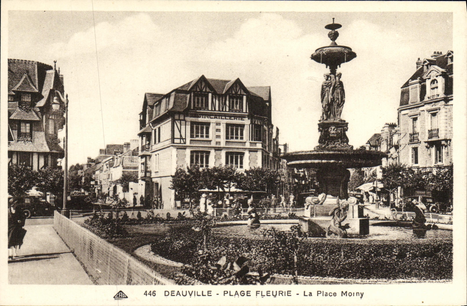 CPA Deauville Plage Fleurie La Place Morny