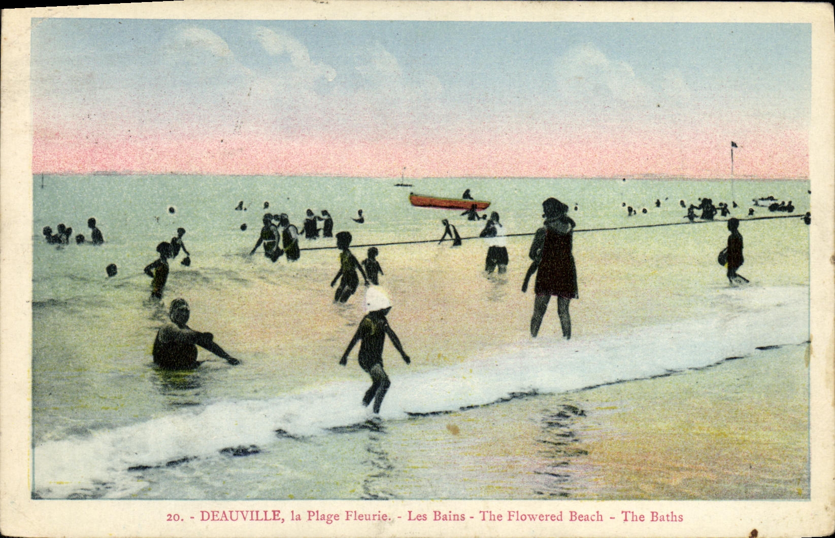 CPA Deauville La Plage Fleurie Les Bains