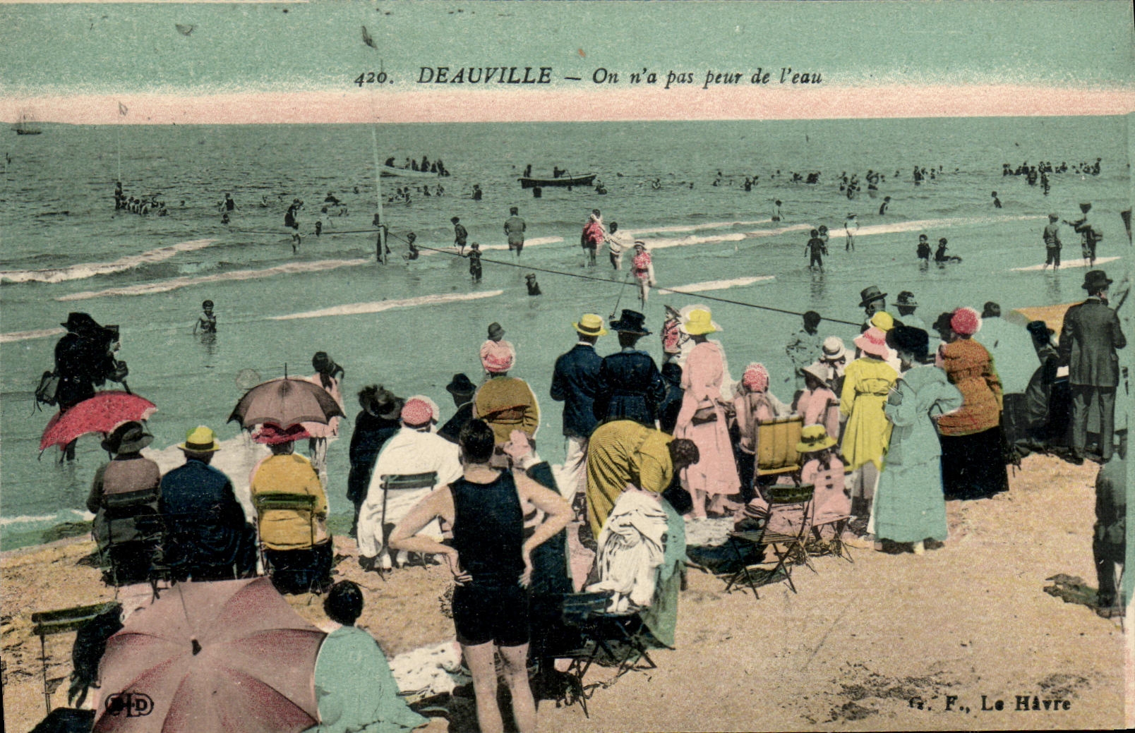 CPA Deauville On n a pas peur de l eau