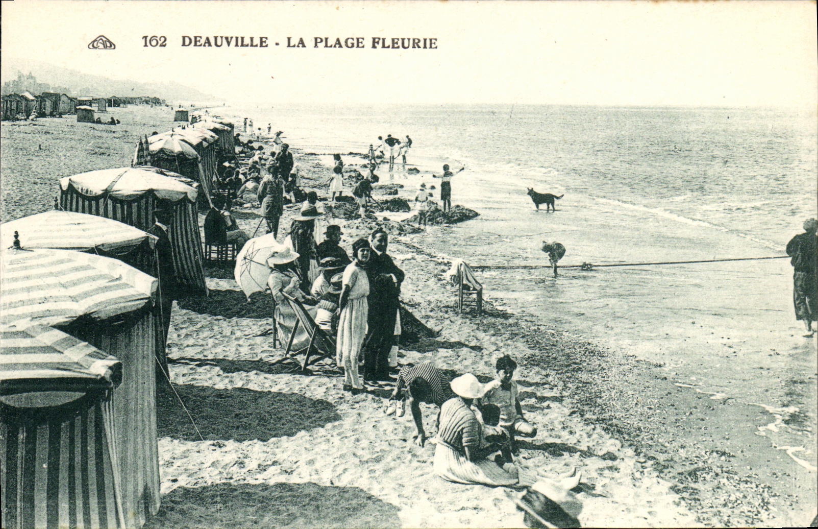 CPA Deauville La Plage Fleurie