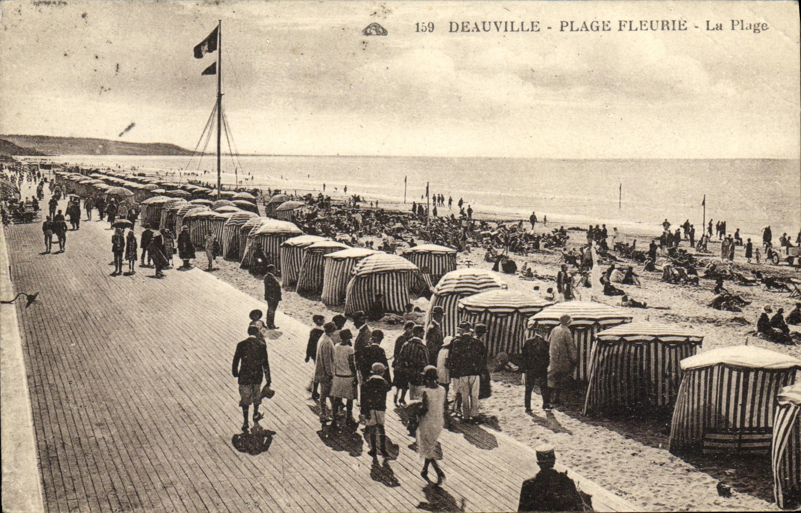 CPA Deauville Plage Fleurie La Plage