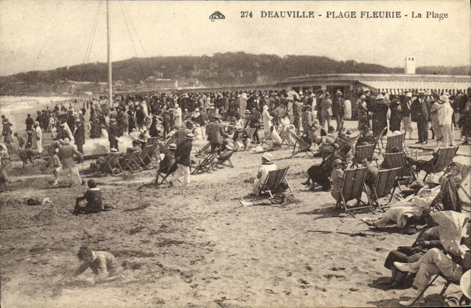 CPA Deauville Plage Fleurie La Plage