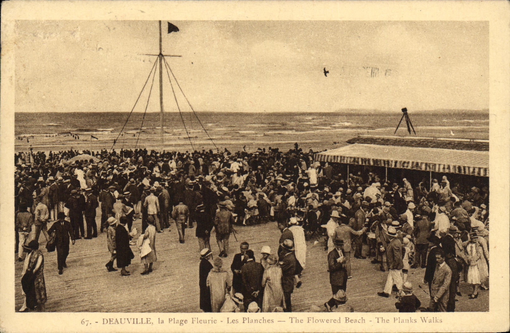 CPA Deauville La Plage Fleurie Les Planches