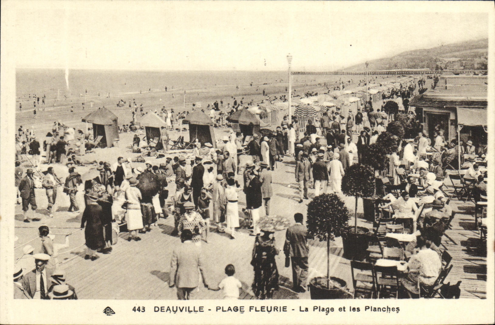 CPA Deauville Plage Fleurie La Plage et les Planches