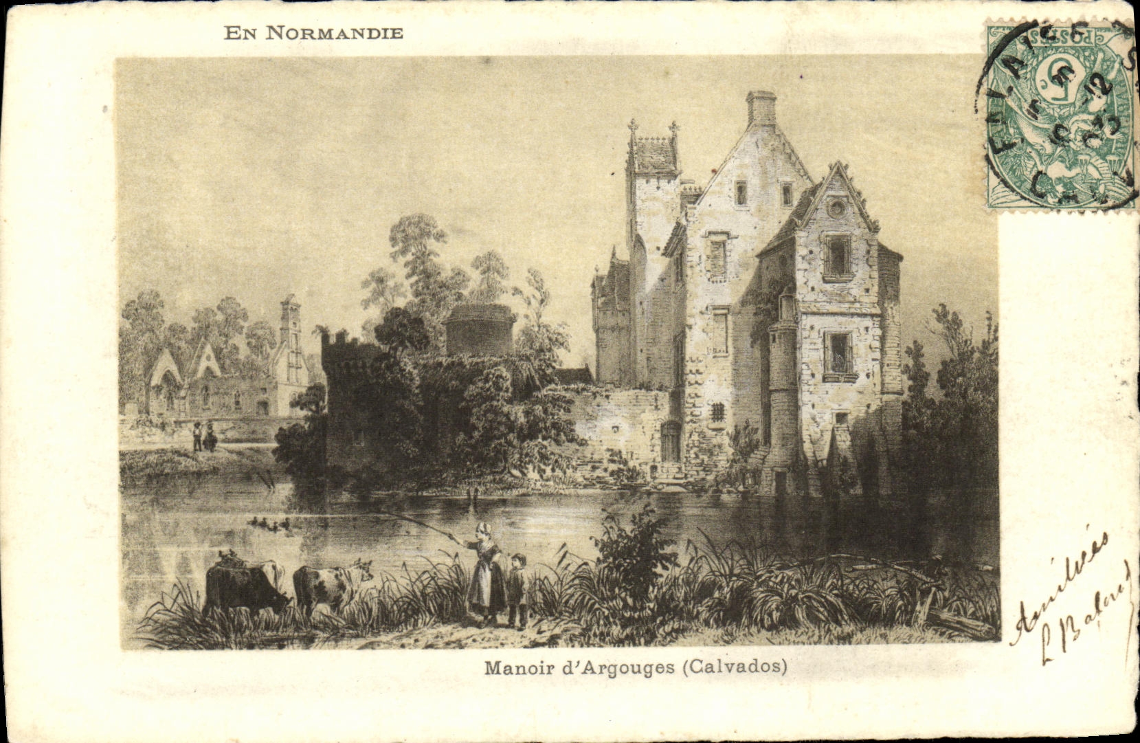 Apple brandy del senorio D Argouges de la POSTAL de la VENDIMIA