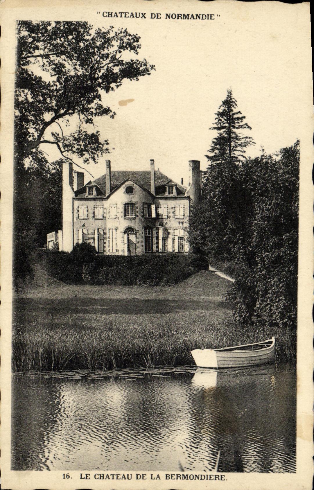 VINTAGE POSTCARD Castles of Normandy the Castle of Bermondiere