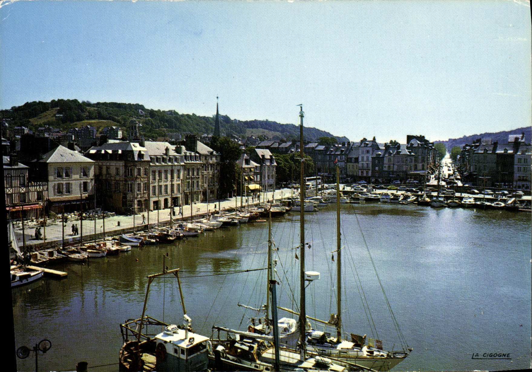 MODERN CARD Honfleur the old Basin Boats