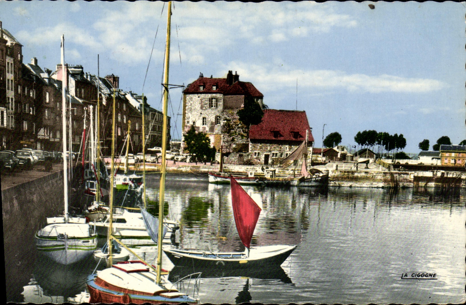 MODERN CARD Honfleur the Basin and Lieutenancy Boats