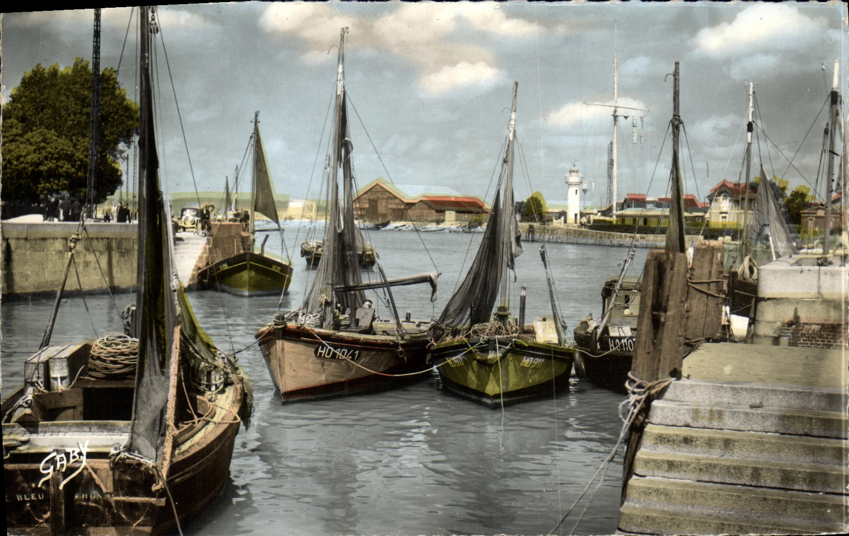 MODERN CARD Honfleur the Port Boats