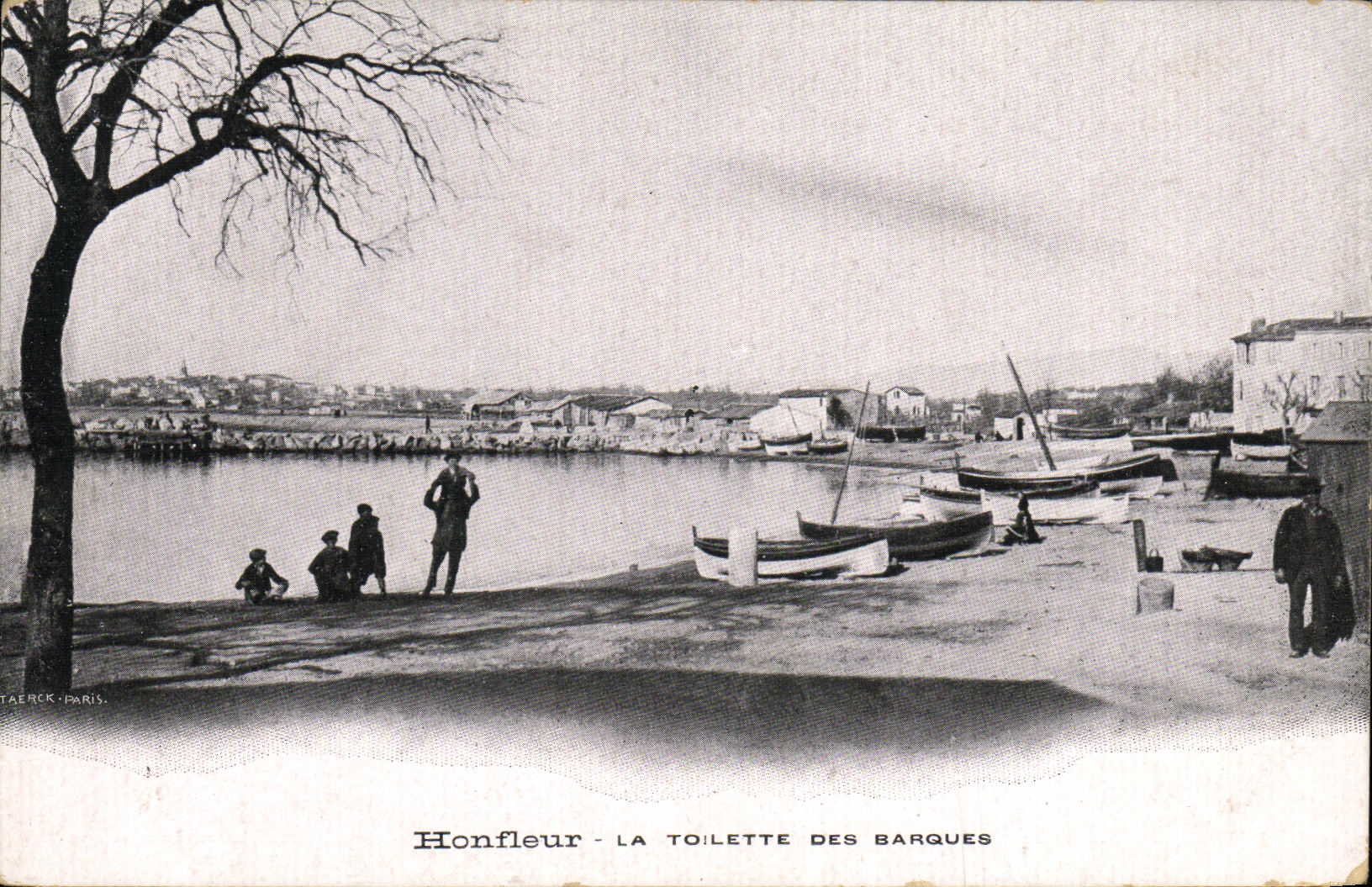 VINTAGE POSTCARD Honfleur the Toilet of the Boats