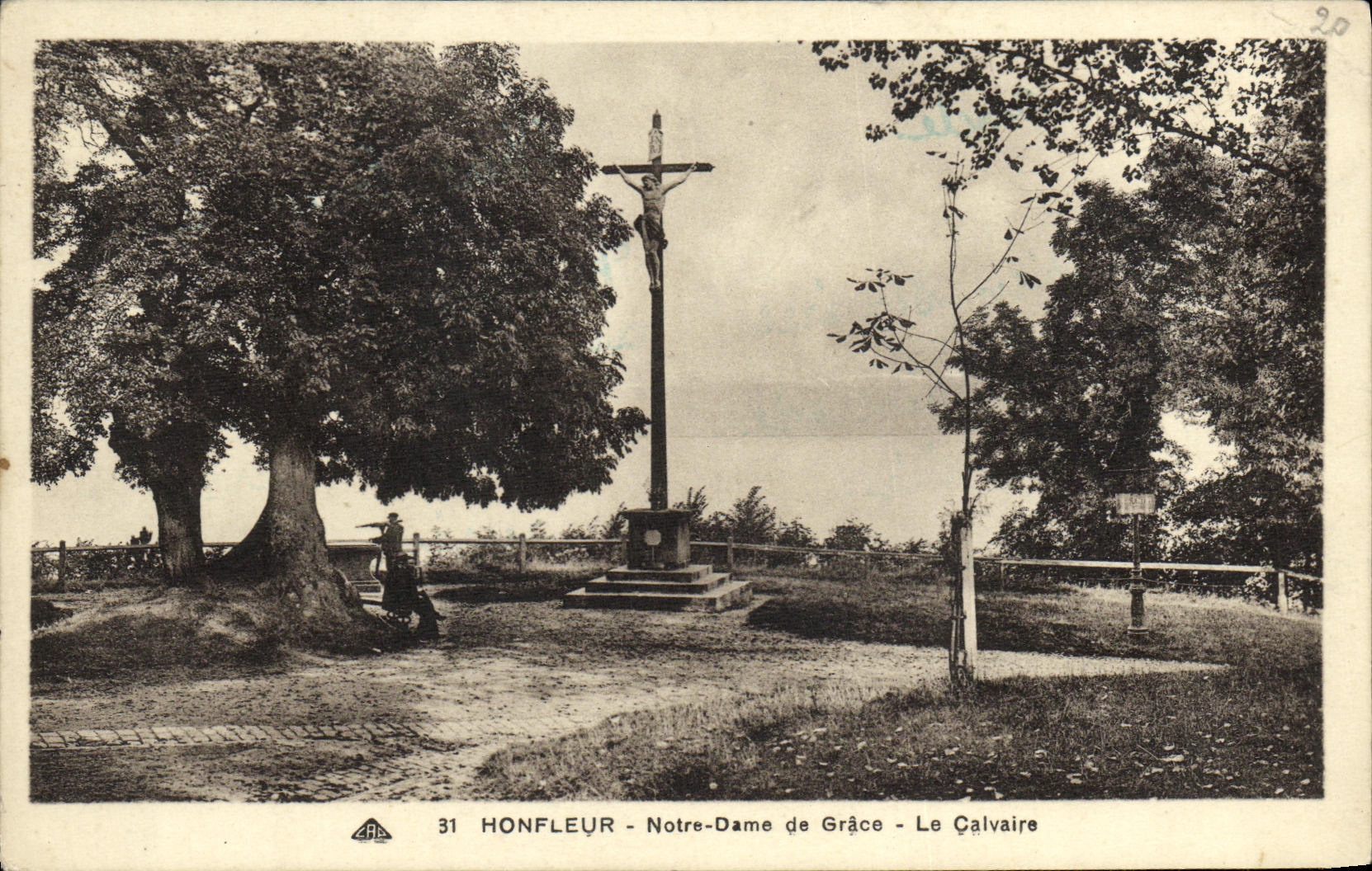 CPA Honfleur Notre Dame de Grace Le Calvaire