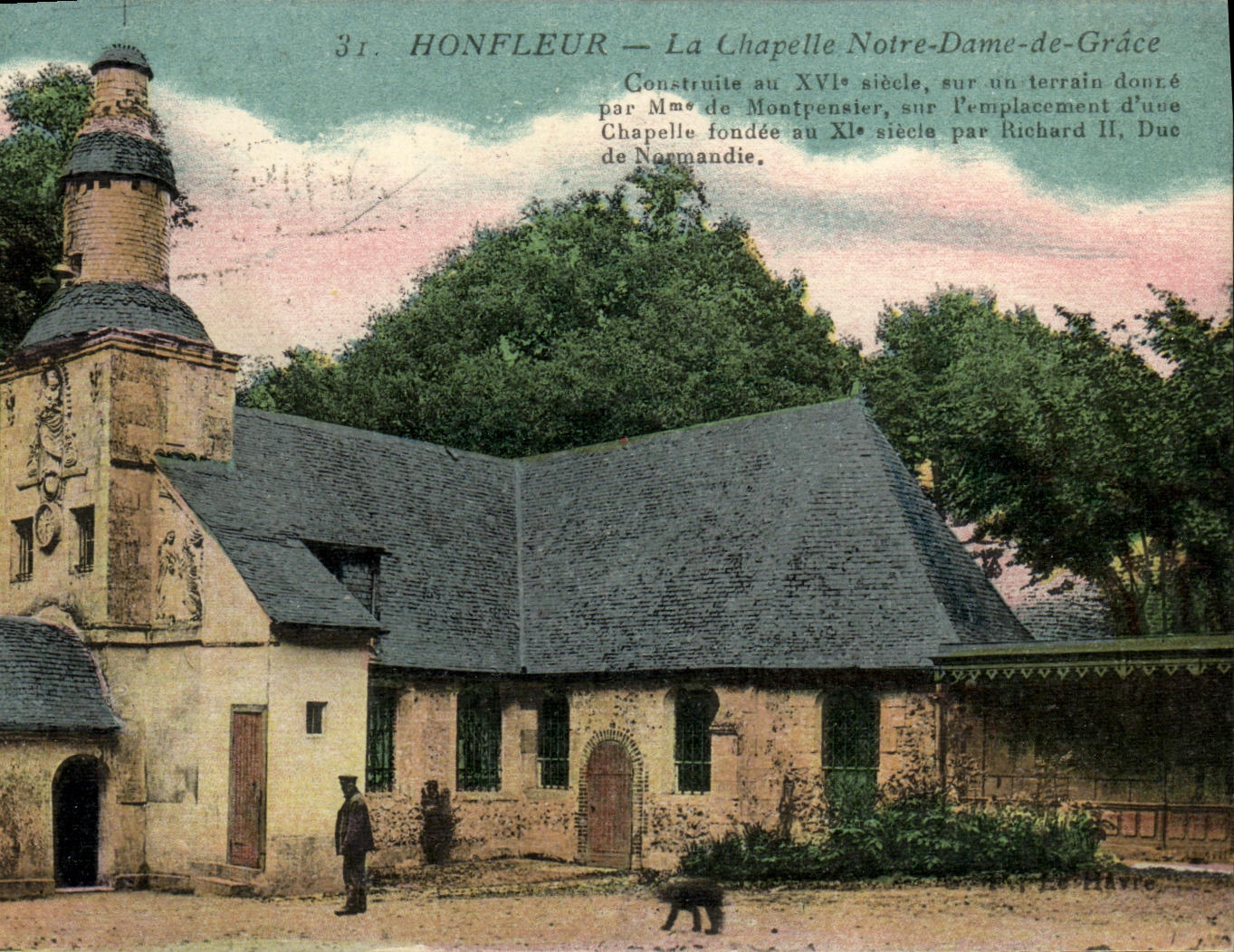Camara acorazada de Honfleur Notre Dame de la POSTAL de la VENDIMIA de la tolerancia