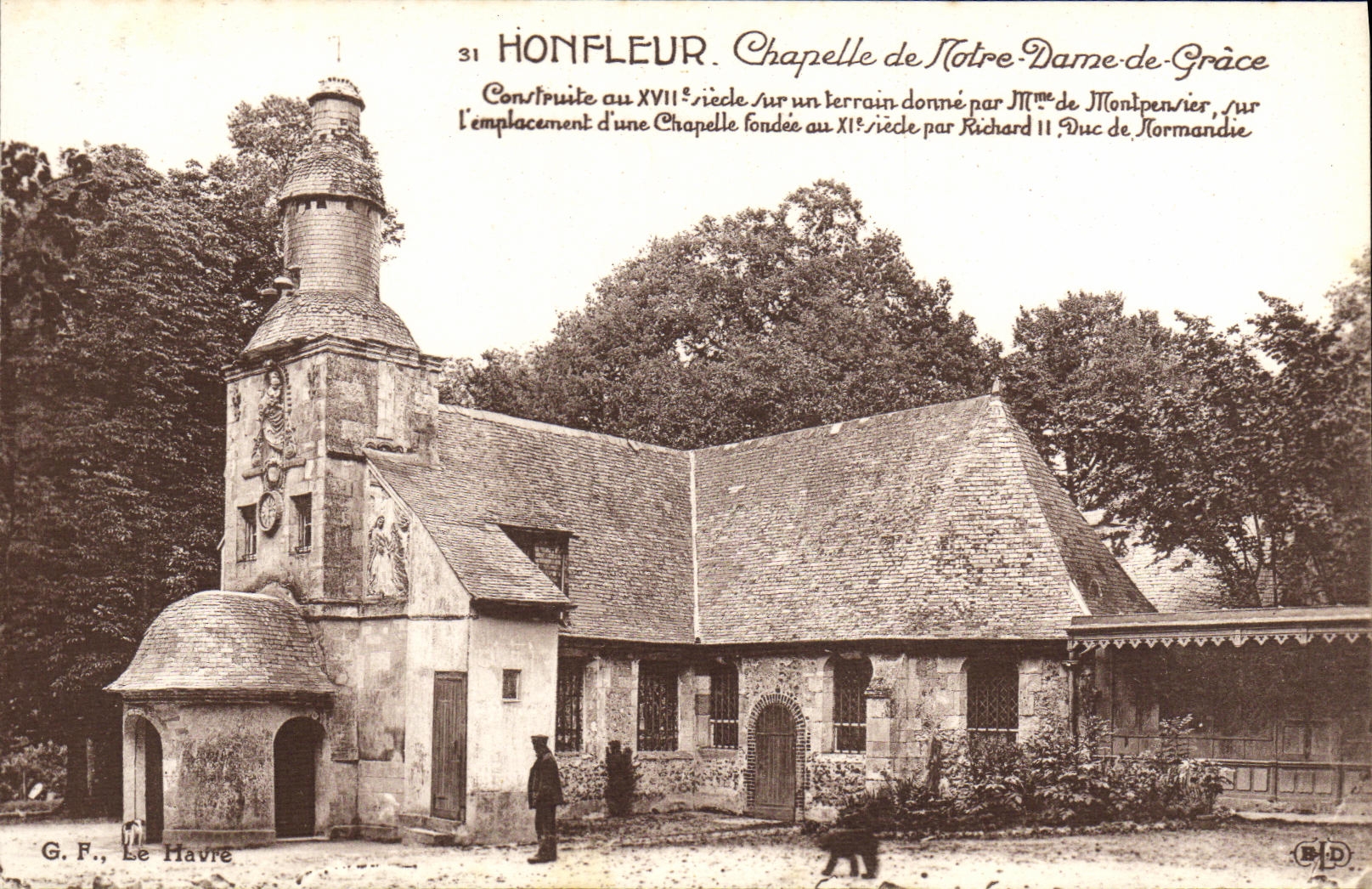 Camara acorazada de Honfleur Notre Dame de la POSTAL de la VENDIMIA
