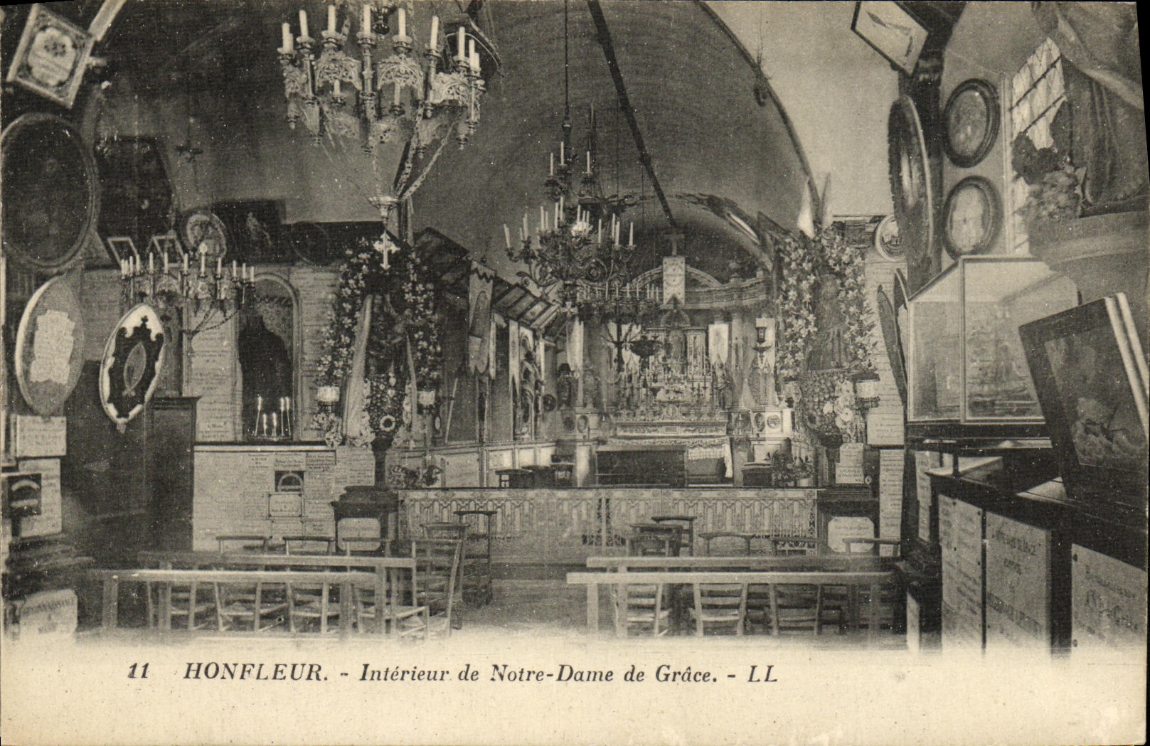 CPA Honfleur Interieur Notre Dame de Grace