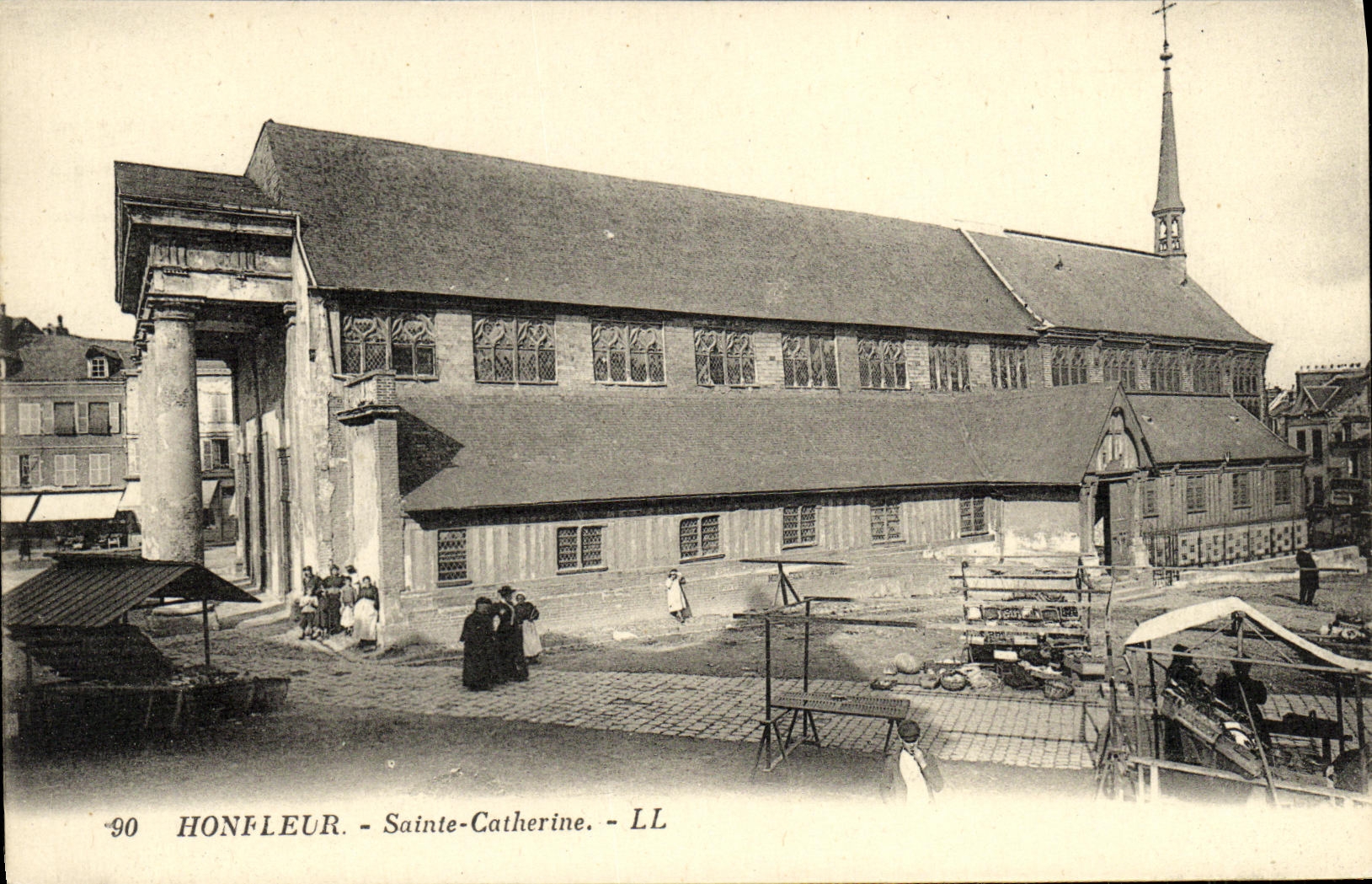 POSTAL Honfleur Sainte Catherine Marche de la VENDIMIA