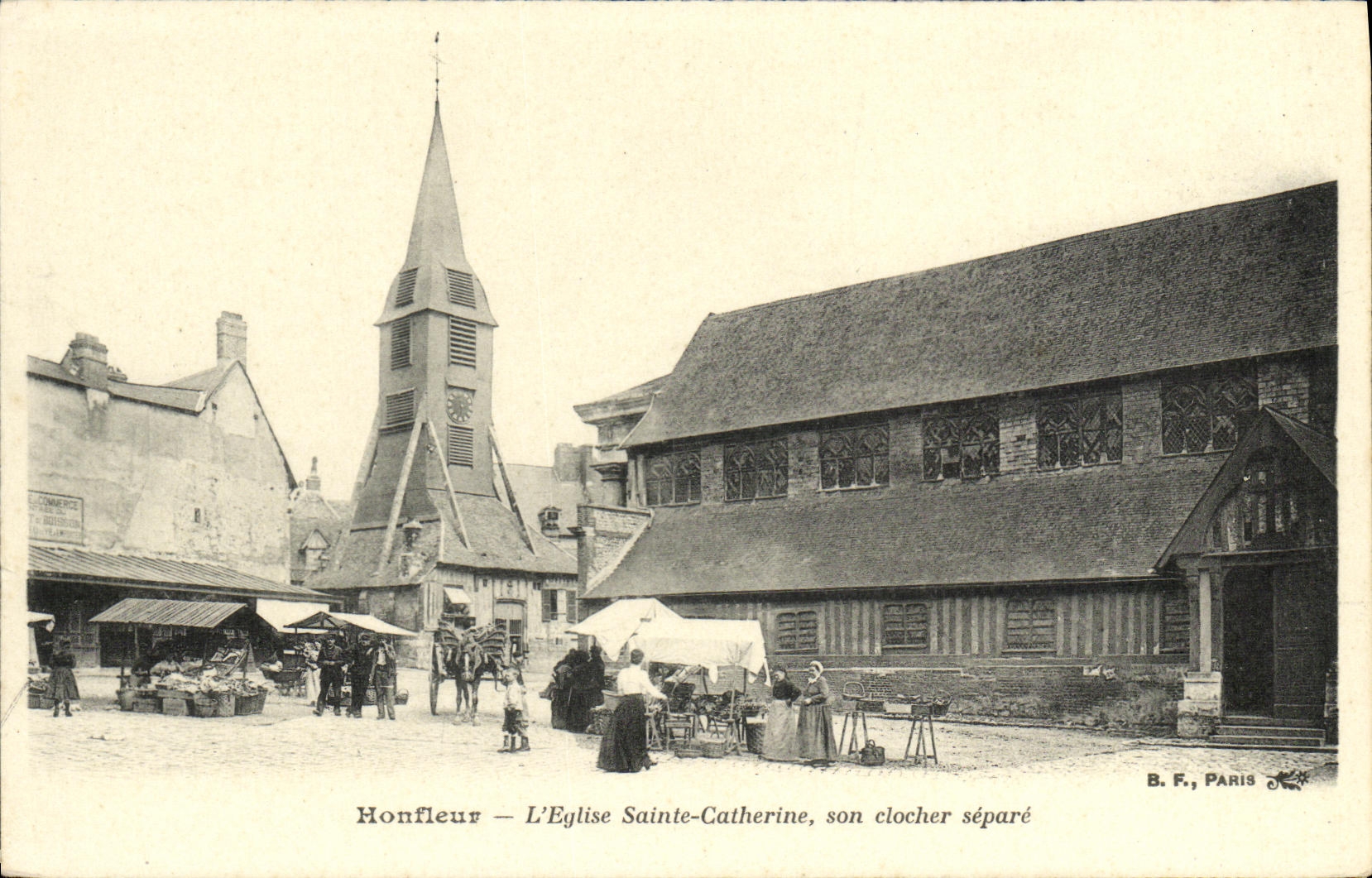 CPA Honfleur L Eglise Saint Catherine Son Clocher separe