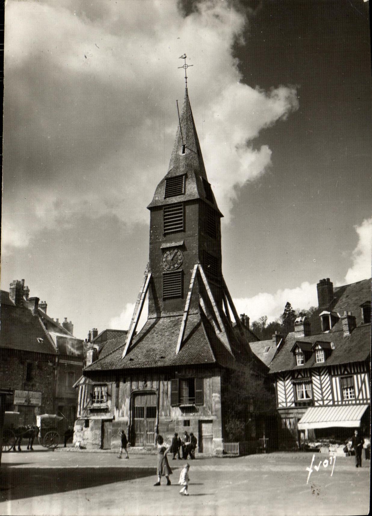 POSTAL MODERNA Honfleur la Campana torre de L iglesia Saint Catherine