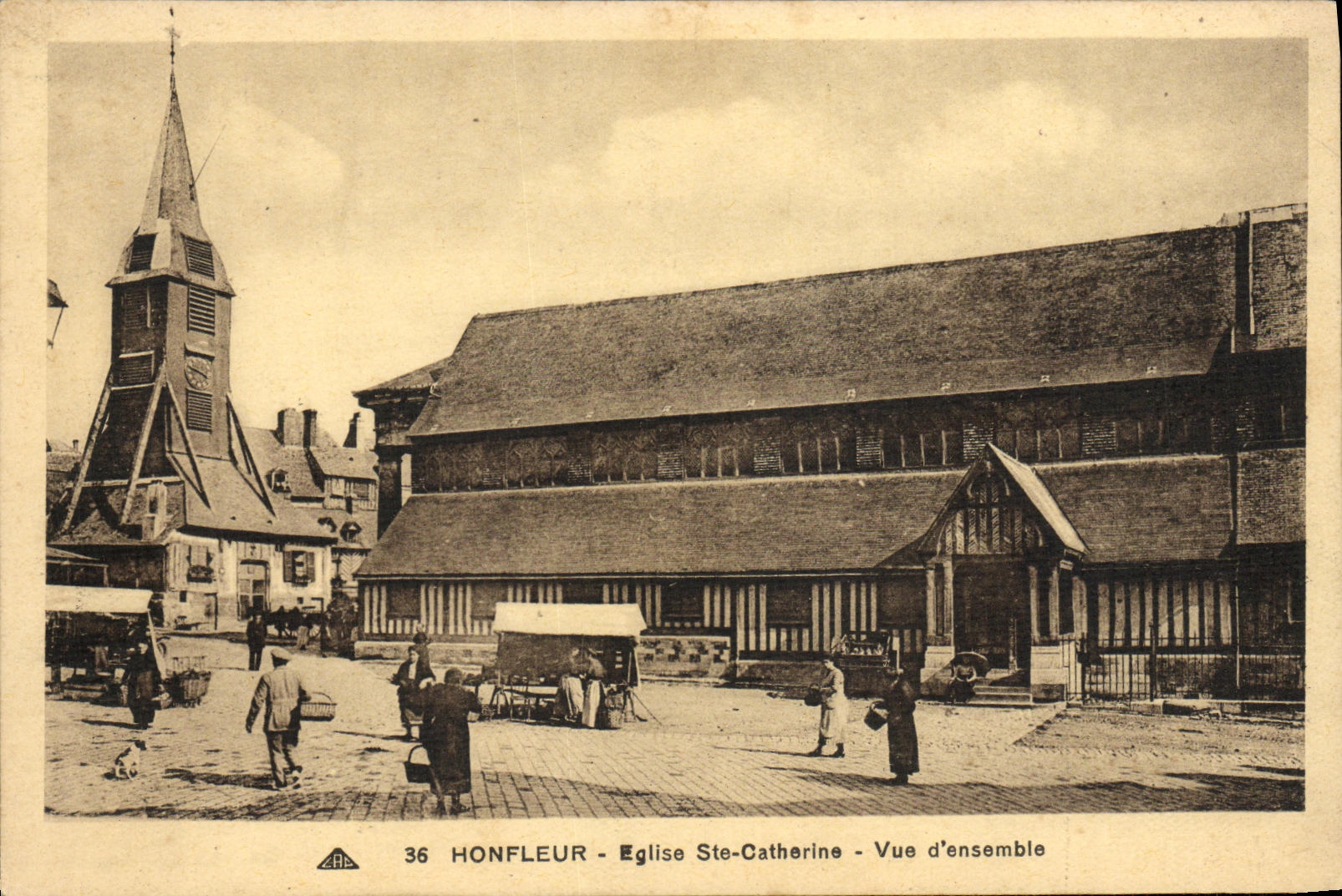 CPA Honfleur Eglise Saint Catherine Marche