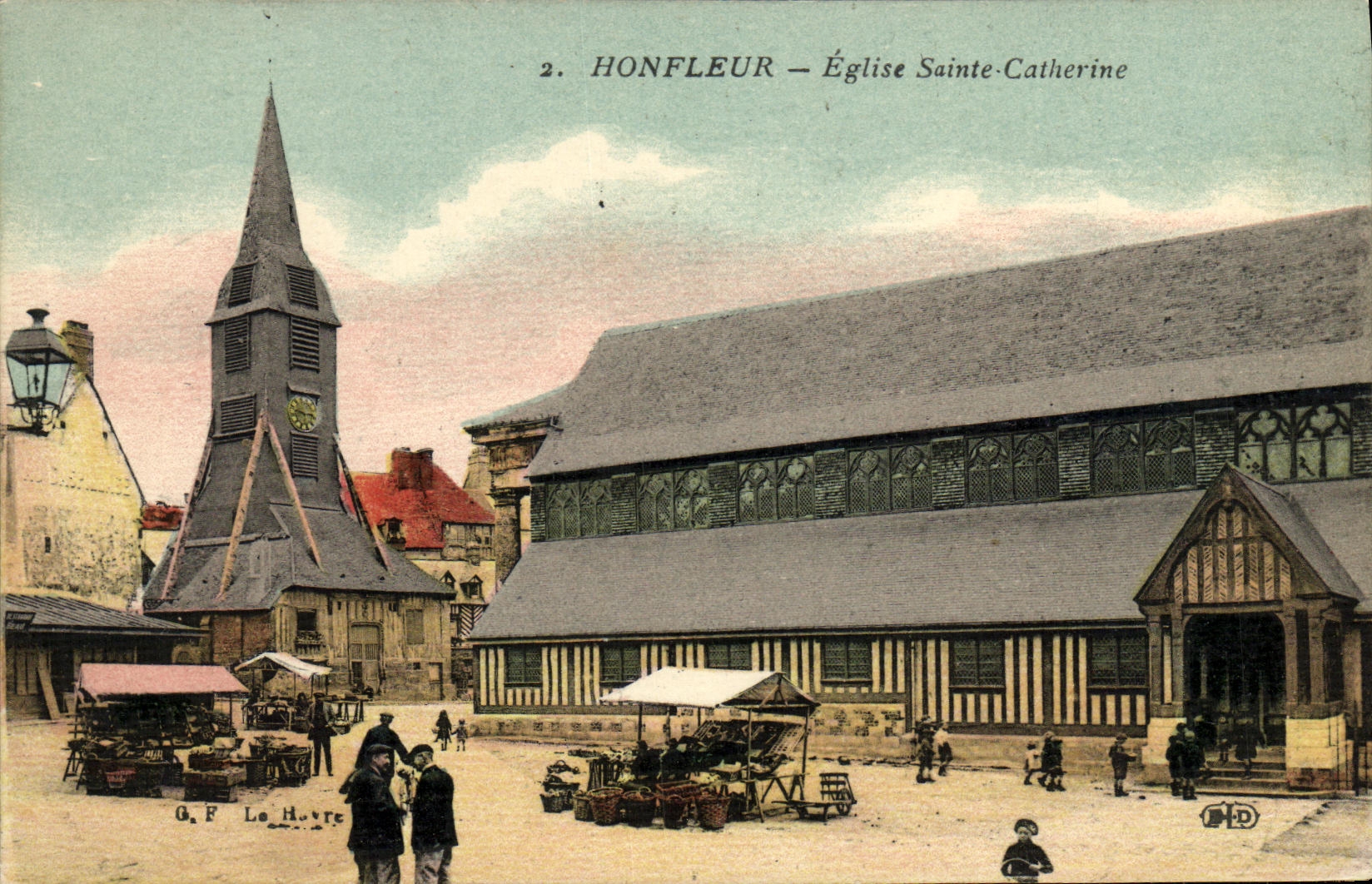 CPA Honfleur L Eglise Sainte Catherine Marche