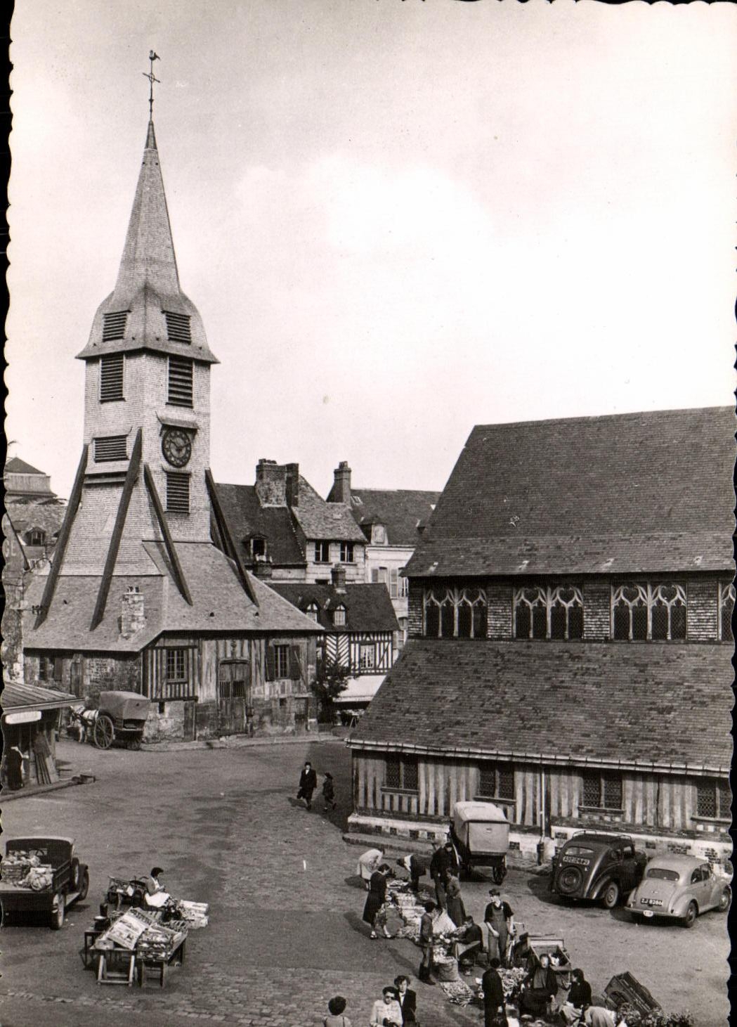 POSTAL MODERNA Honfleur L iglesia Sainte Catherine Marche