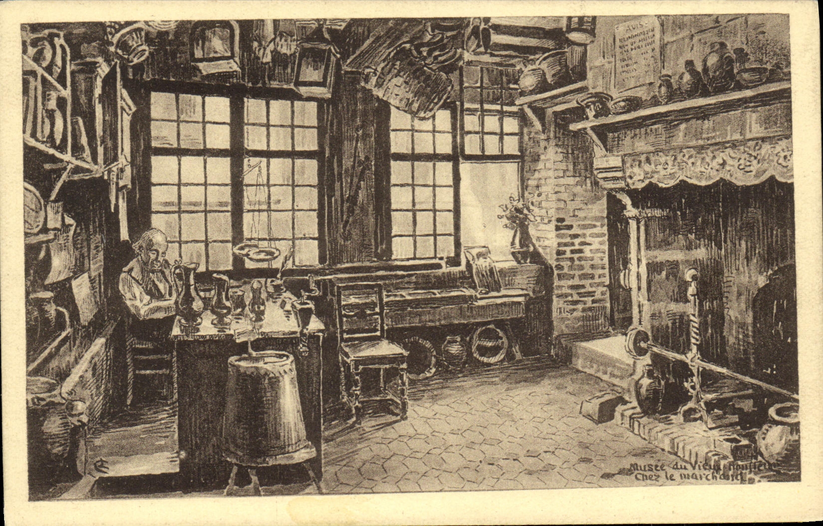 CPA Honfleur Musee Du Vieux Chez le Marchand