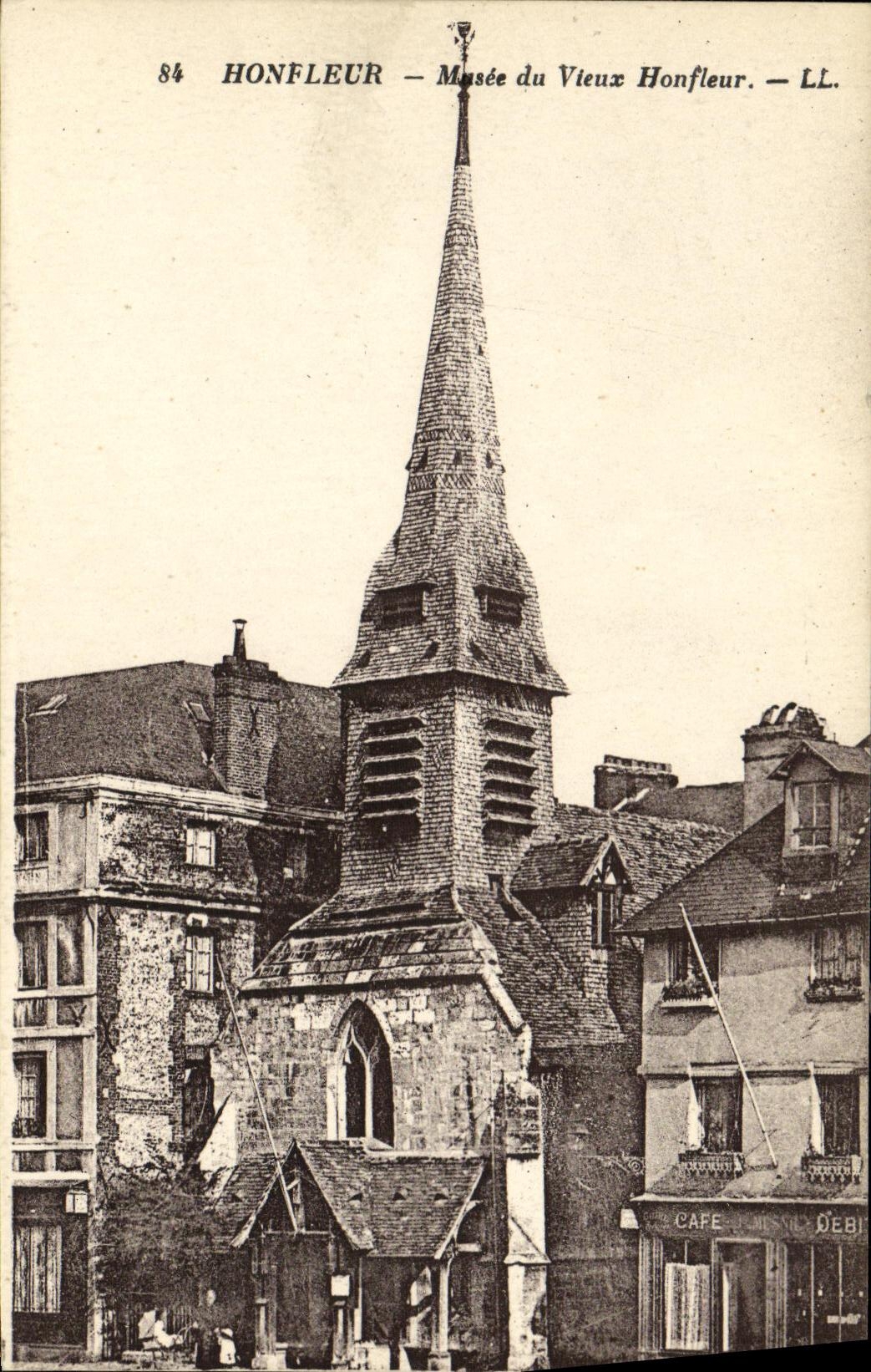 Museo de Honfleur de la POSTAL de la VENDIMIA del viejo hombre
