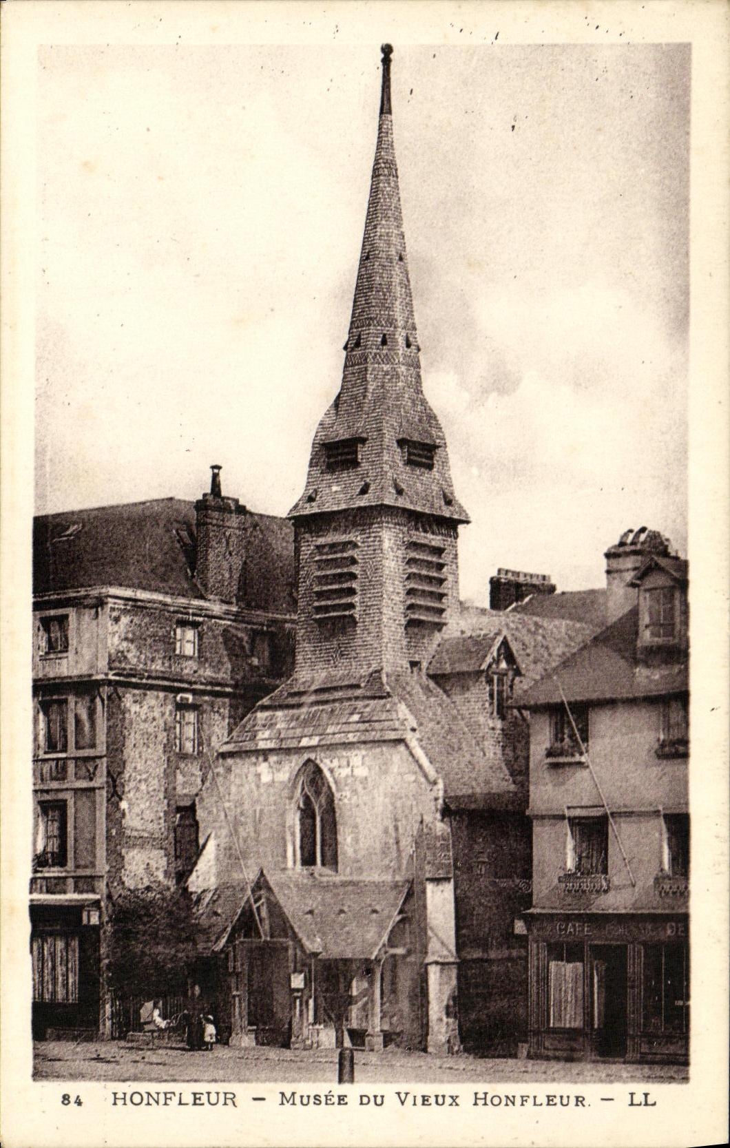 POSTAL Honfleur de la VENDIMIA el museo viejo