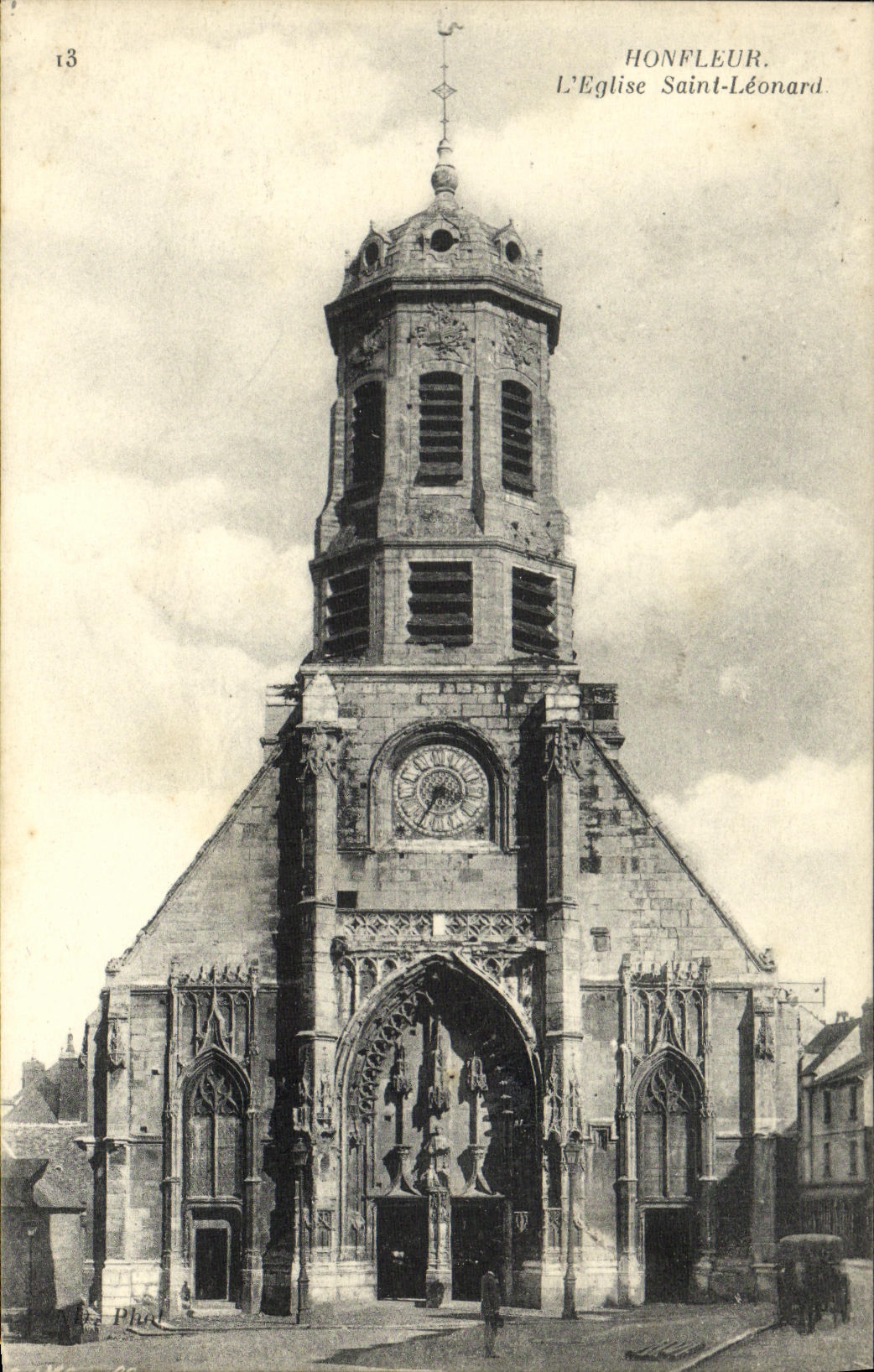 CPA Honfleur Portail de L Eglise St Leonard
