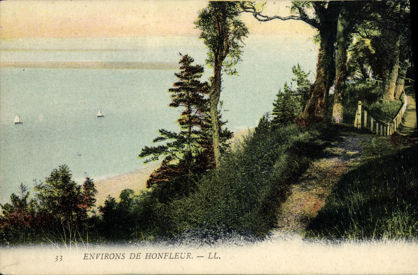 VINTAGE POSTCARD surroundings of Honfleur