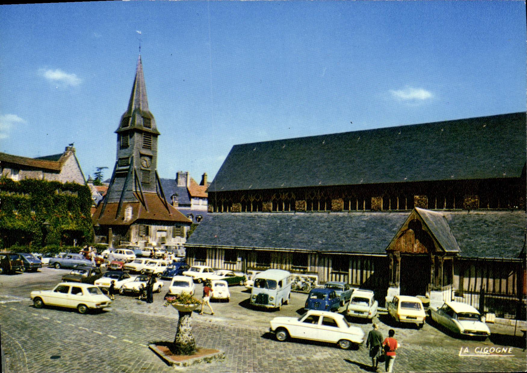 POSTAL MODERNA Honfleur el lugar Sainte Catherine y su campana torre